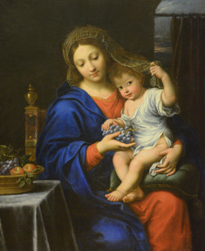 Madonna and Child with Grapes