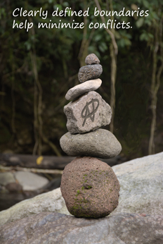 Rock Stack Boundary Marker